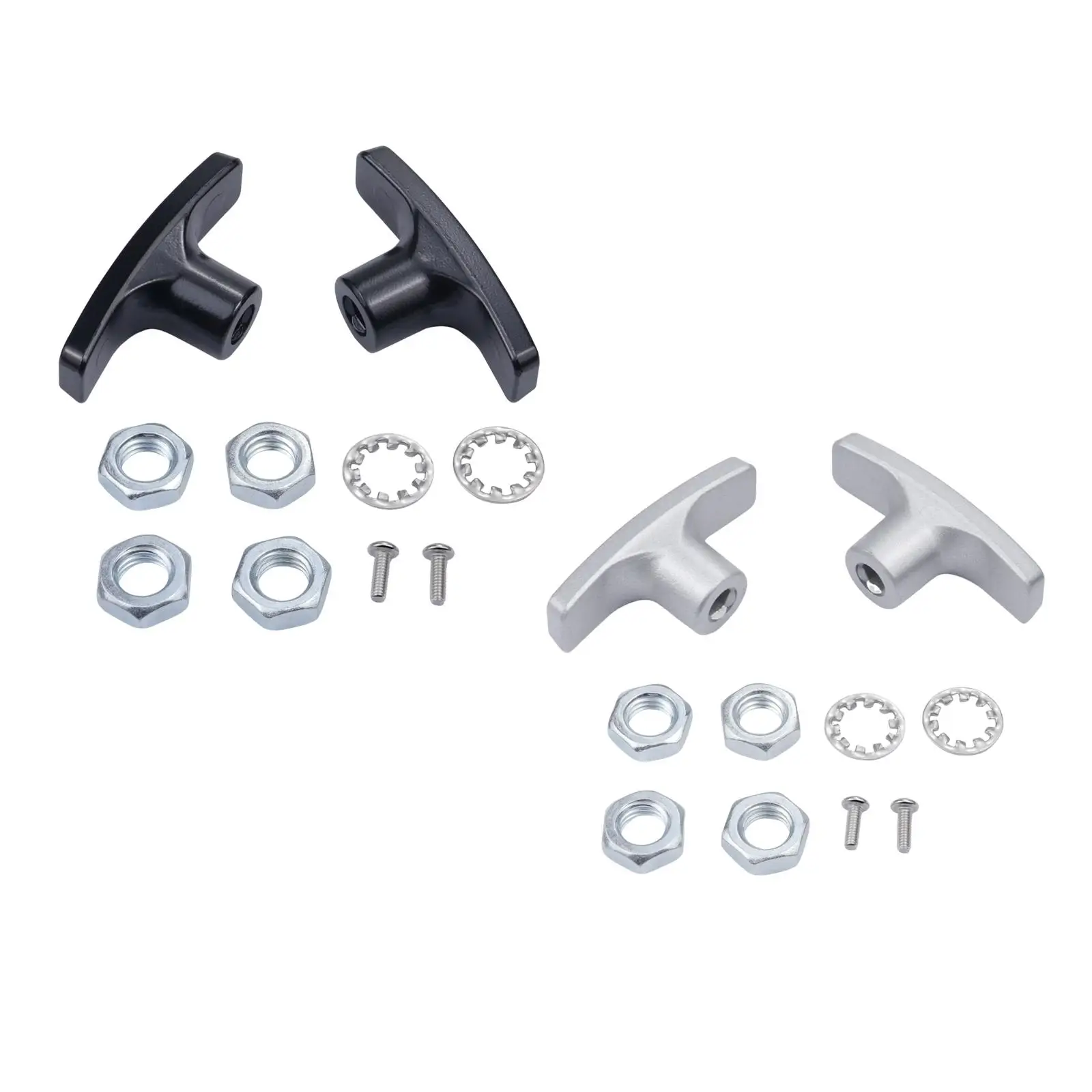 

2 Pieces RV Waste Valve Handles with Nuts Screws Washers Tank Hose Handles