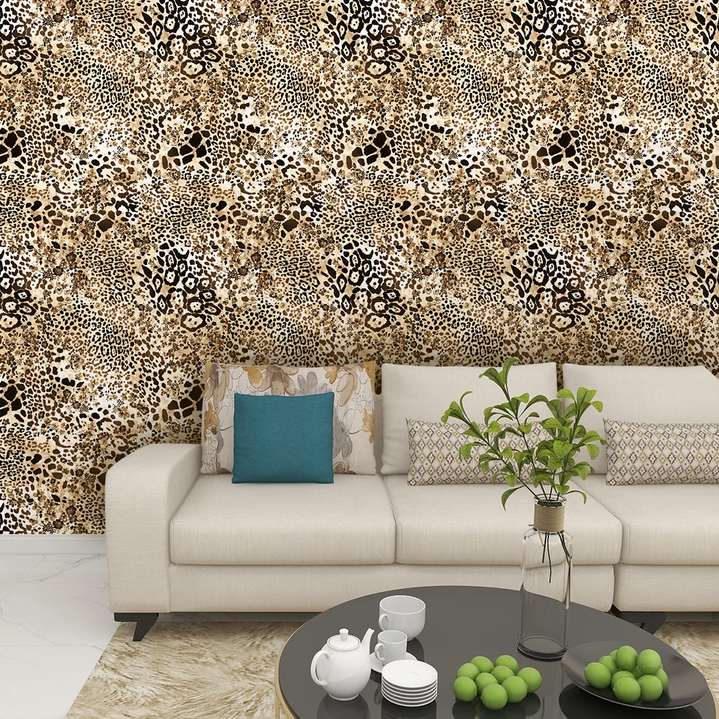 Colorful Sexy Leopard Print Peel and Stick Wallpaper Removable PVC Wall Sticker Shelf Drawer Liner PVC Drawer Mat Contact Paper