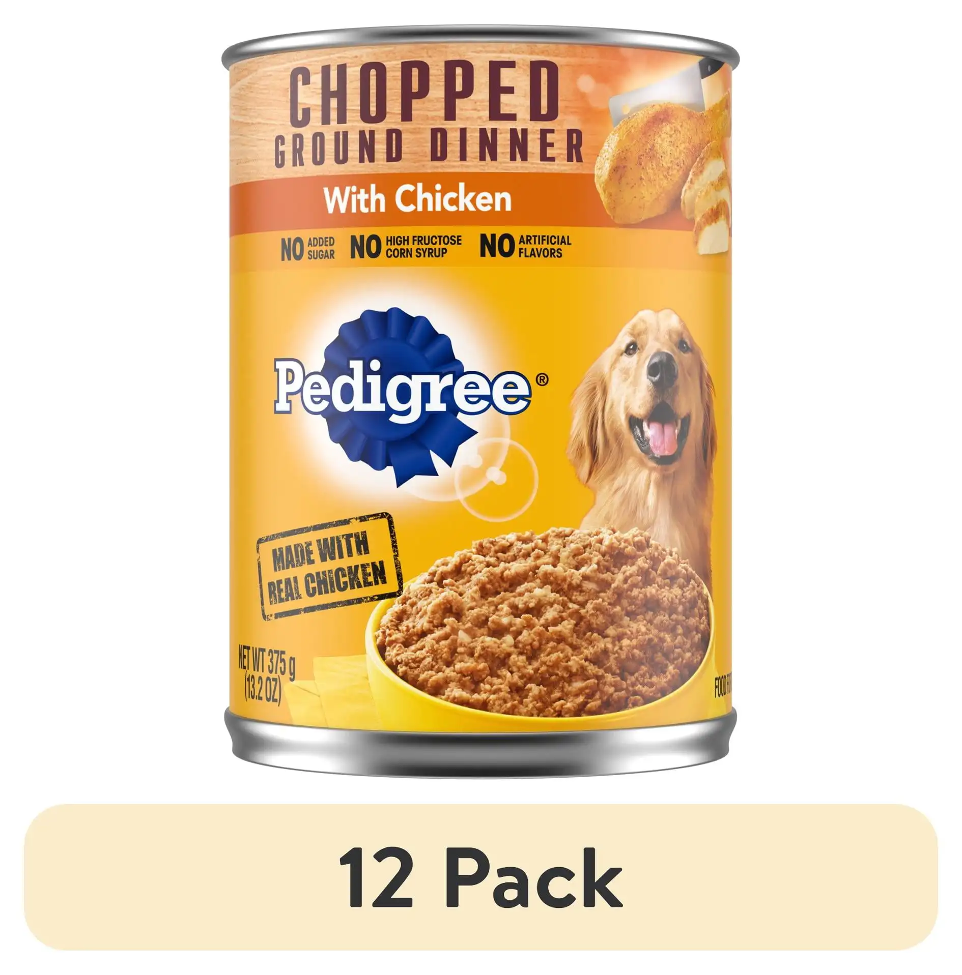 

(12 Pack) Chopped Ground Dinner Chicken Wet Dog Food, 13.2 oz Can