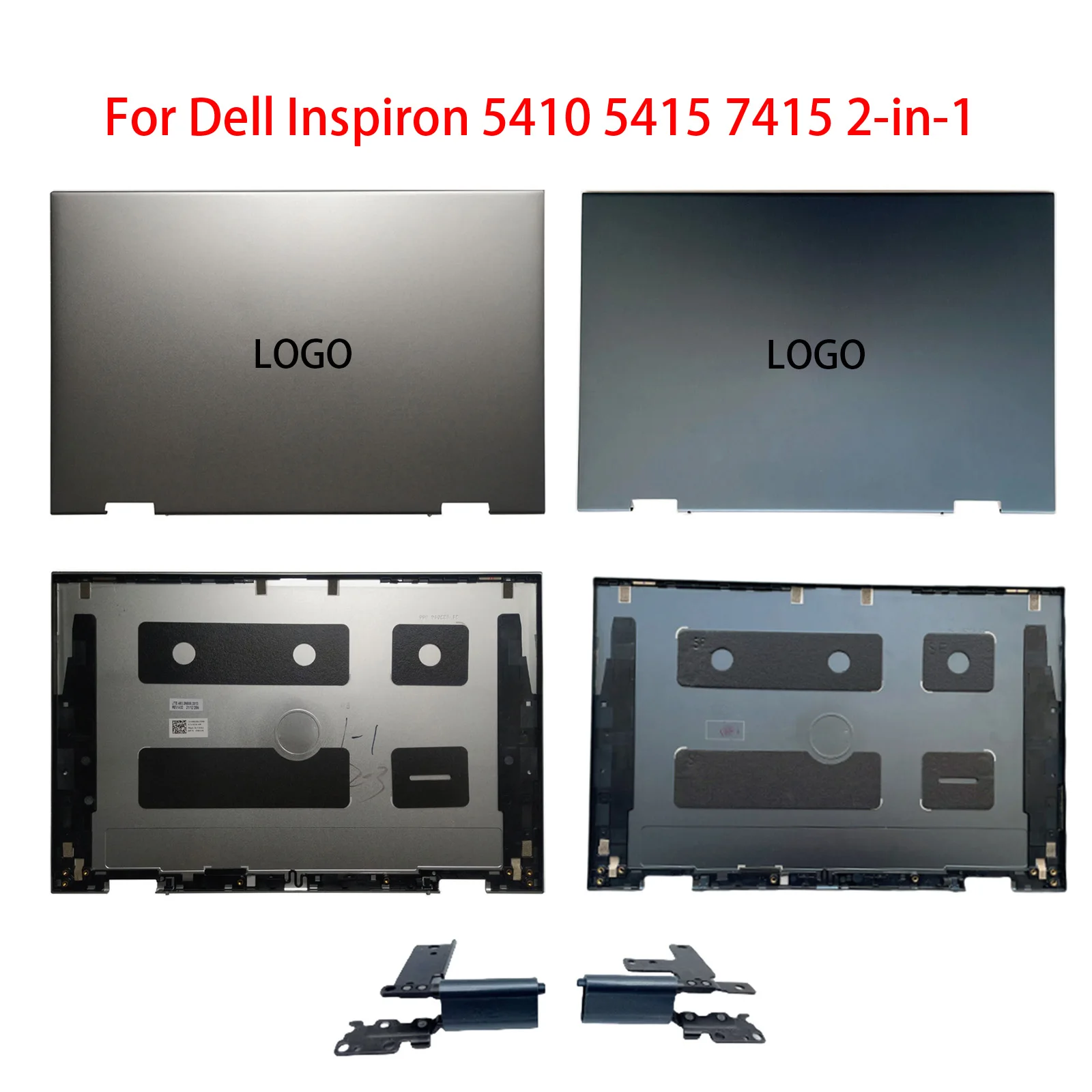 

New Lapatop LCD Back Cover Lid /Hinges For Dell Inspiron 5410 5415 7415 2-in-1 0NRGDR 0GWRR6 GWRR6 USA Sliver/Blue