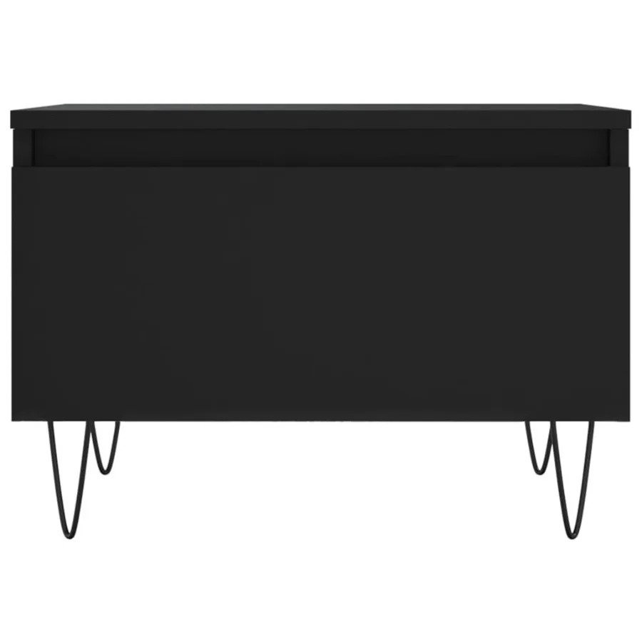 Meja Kopi Set 2 Meja Kopi Medium Kayu Rekayasa Hitam