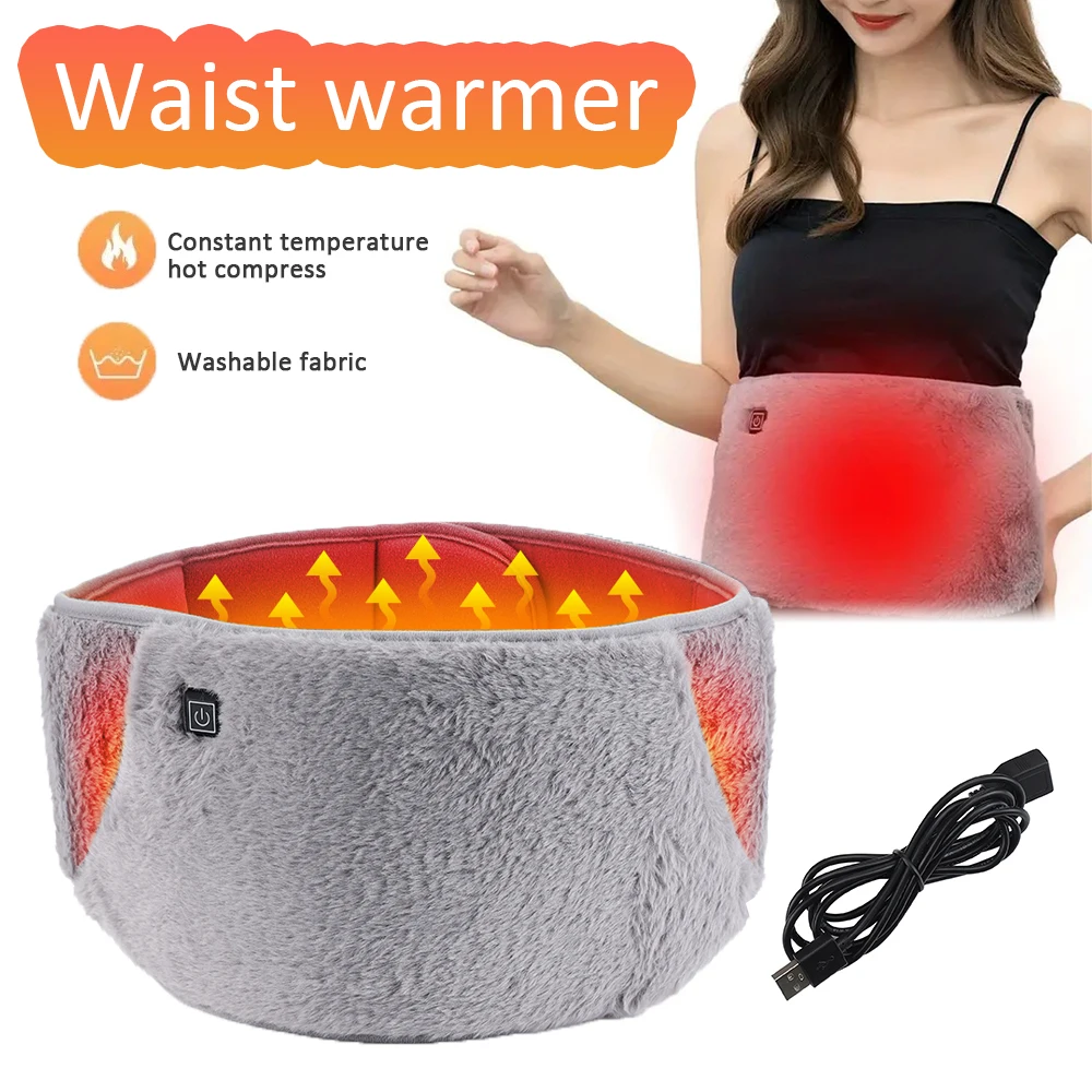 3 Levels Electric Graphene Heating Pad Cold-Proof Uterine Belt Cold-Proof Hand Waist Warming Pad Abdominal Warmer USB Recharging