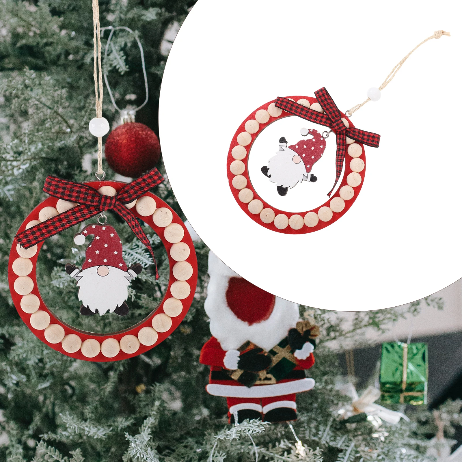 

Christmas Tree Hanging Wood Pendant Round Ornament Classic Xmas Decor Party Decoration Hanging Xmas Tree Ornaments