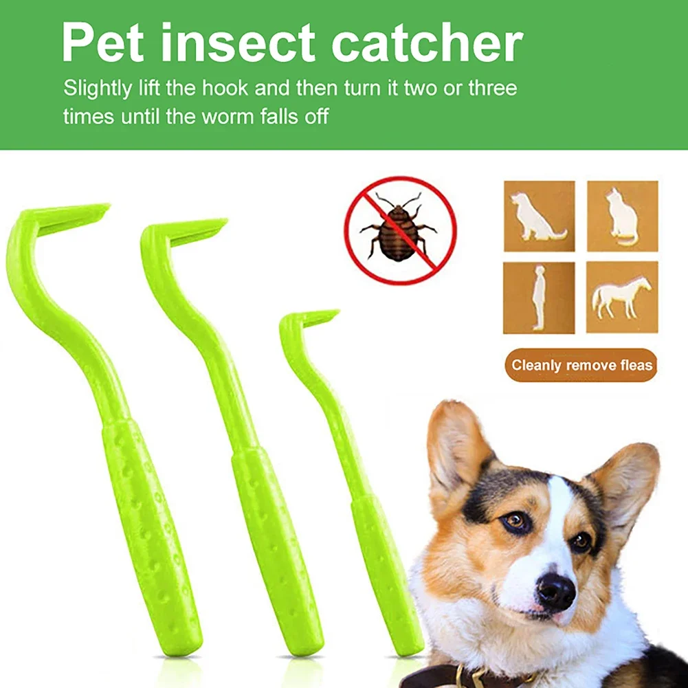 3-30PCS Flea Remover Hook Tick Remover Tweezer Tick Pull Cat Dog Grooming Insect Clips Kittens Lice Removal Pet Cleaning Tools