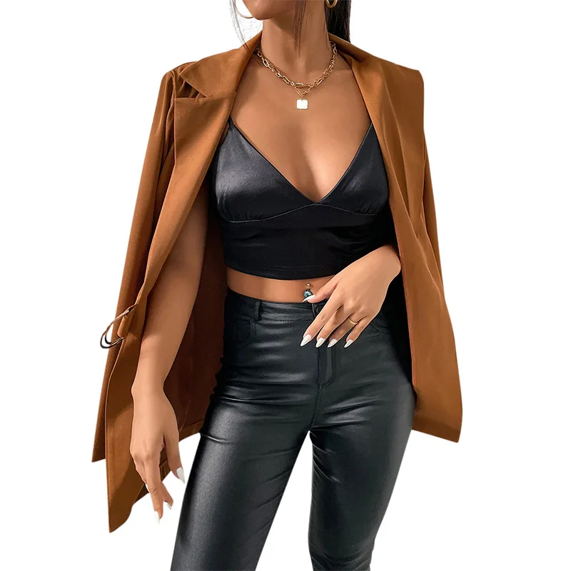 New Women's Fashion Lapel Slim Cardigan Jacket Temperament Versatile Suit