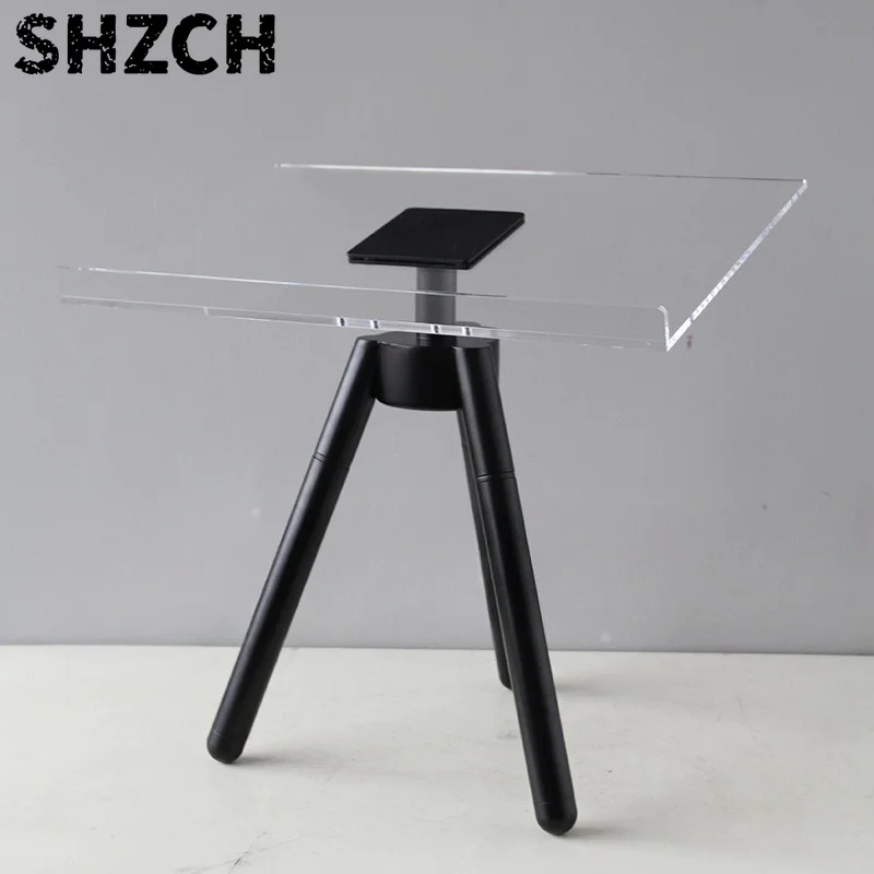 Modern Minimalist Acrylic Display Stand,Tripod Floor Magazine Shelf,Luxury Sales Office Book Rack,Hotel Showroom Brochure Holder