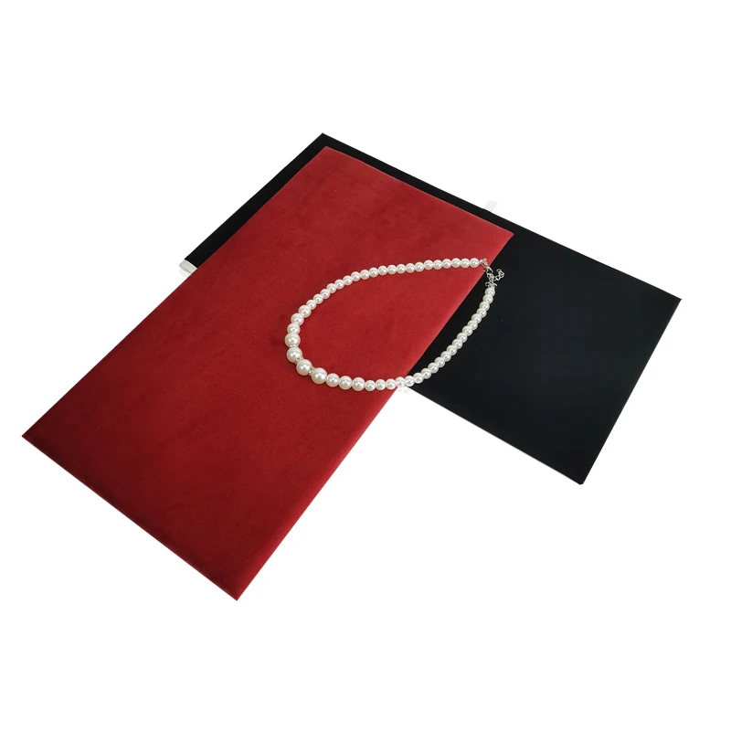 Luxurious Velvet Fabric Jewelry Organizer Mat Rectangular Jewelry Showcase Tray Earrings Bracelet Necklace Multicolor Tray