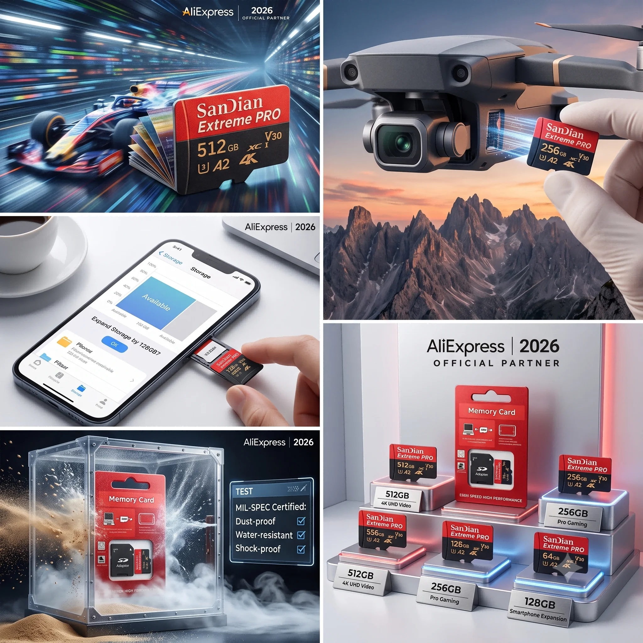 Action Camera Micro Sd Card 128Gb V30 - Scheda Micro SD 4K Ultra HD