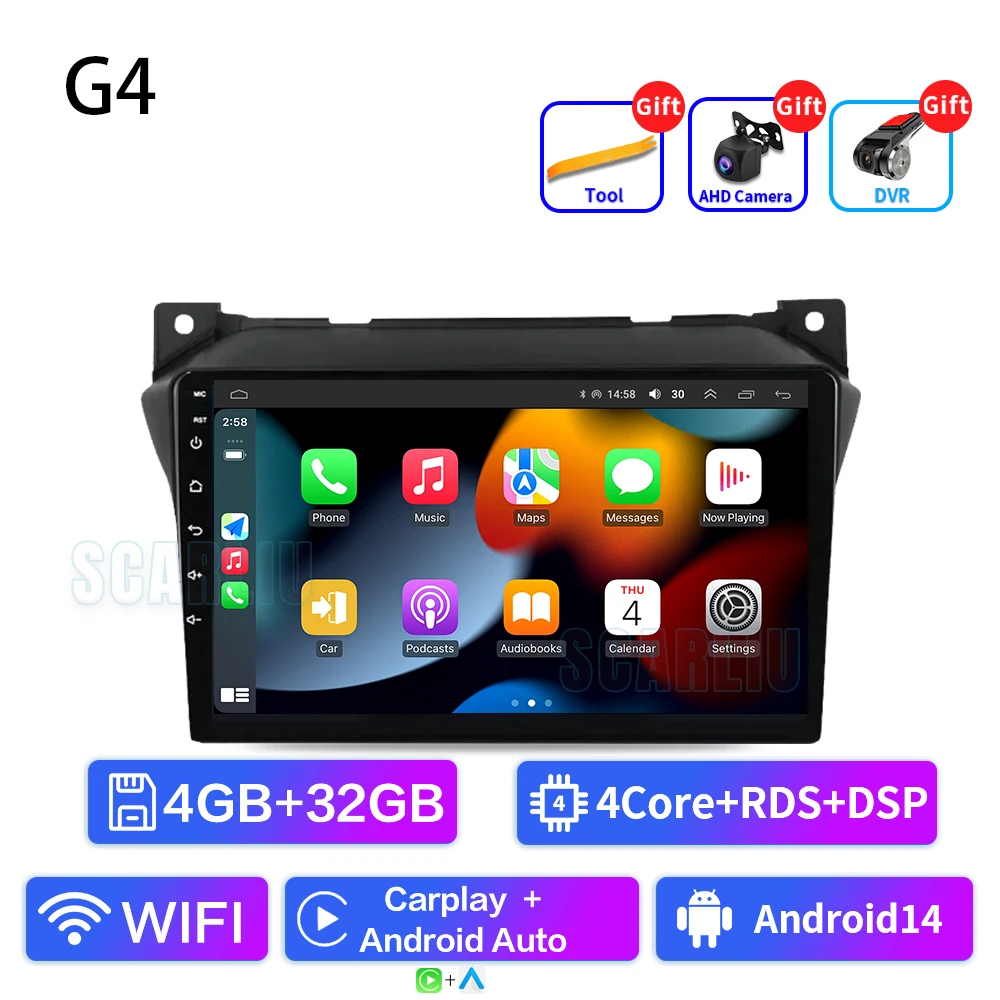 Android 16 4G + 32G Voor Suzuki Alto 2009 2010 2011 2012 2013 2014 2015 2016 Multimedia Stereo auto Dvd-speler Navigatie GPS Radio