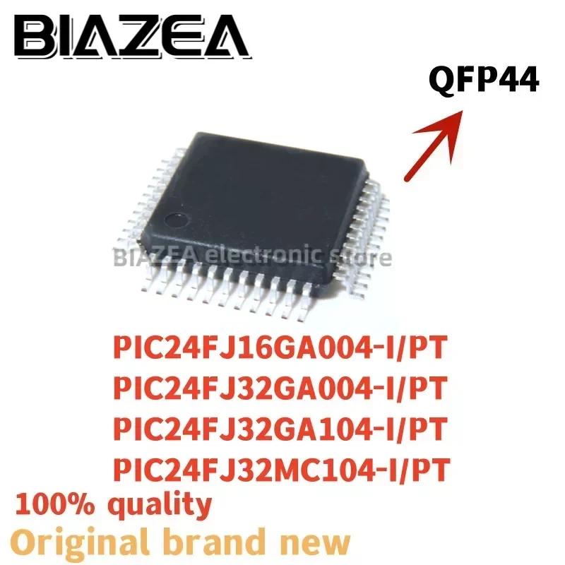 1ชิ้น PIC24FJ16GA004-I/PT PIC24FJ32GA004-I/PT PIC24FJ32GA104-I/PT PIC24FJ32MC104-I/PT ชิปเซ็ต QFP44