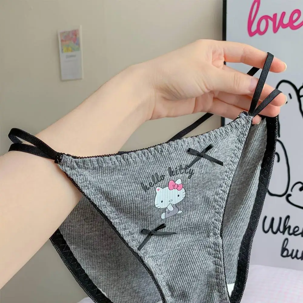 

Anime Women Underpants Sexy Hot Girls Hello Kitty Sanrios Cartoon Low-Waisted Cotton Breathable Cute Girl Student Briefs