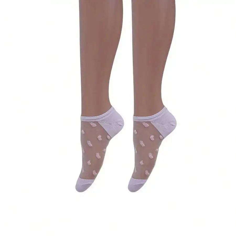 

10 Pairs Summer Women Thin Breathable Polka Dot Invisible Boat Socks Soft Comfort Daily Wear