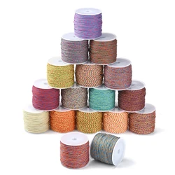 About 50m/roll 1.2mm 17 Colors Macrame Cotton Cord for Wall Hanging, Crafts, Gift Wrapping