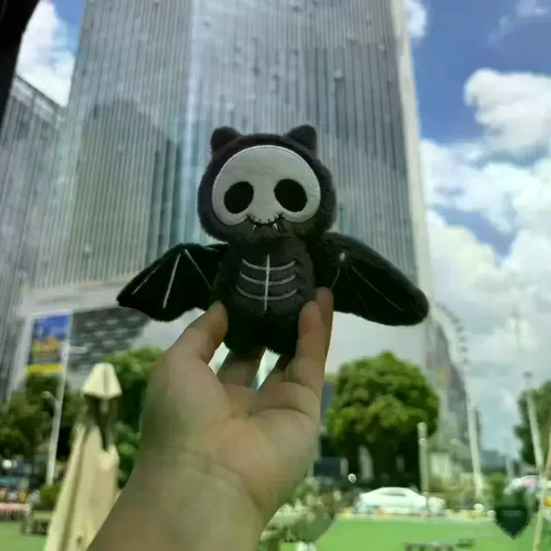 Fun Cartoon Halloween Skeleton Bat Plush Doll Pendant Keychain Creative Cute Backpack Accessories For Children Holiday Gifts