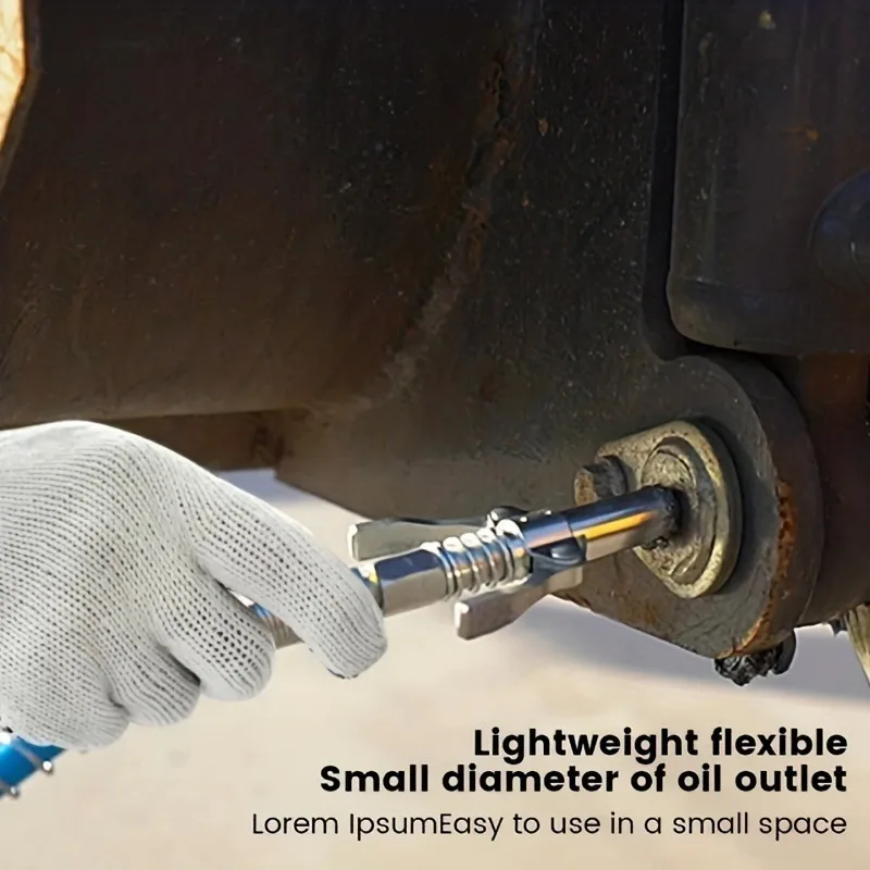 Alat Gemuk Nosel Coupler 10000 PSI Pompa Selang Jarum Suntik Minyak Grease Gun Konektor Adaptor Rilis Cepat Gigi Pegangan Ganda/Tunggal