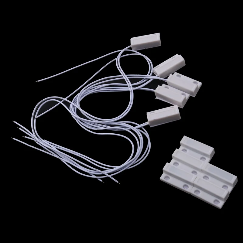 A68Z 10 Pcs Mc-38 Wired Door Window Sensor Magnetic Switch For Home Alarm System,When Sensor Together,Normally Closed Nc