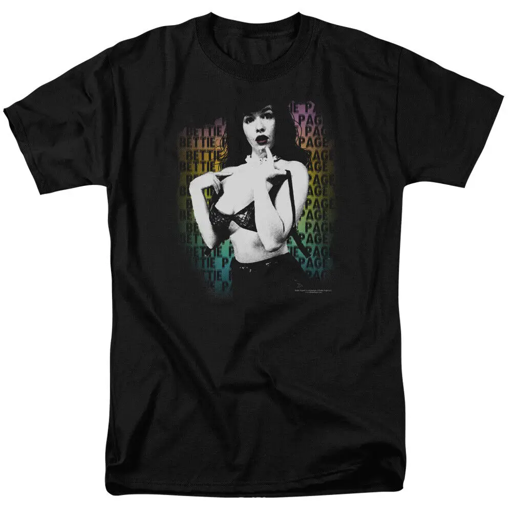 Bettie Page Oops T Shirt Licensed 1950\'s Queen Of Pinups Girl Model Black