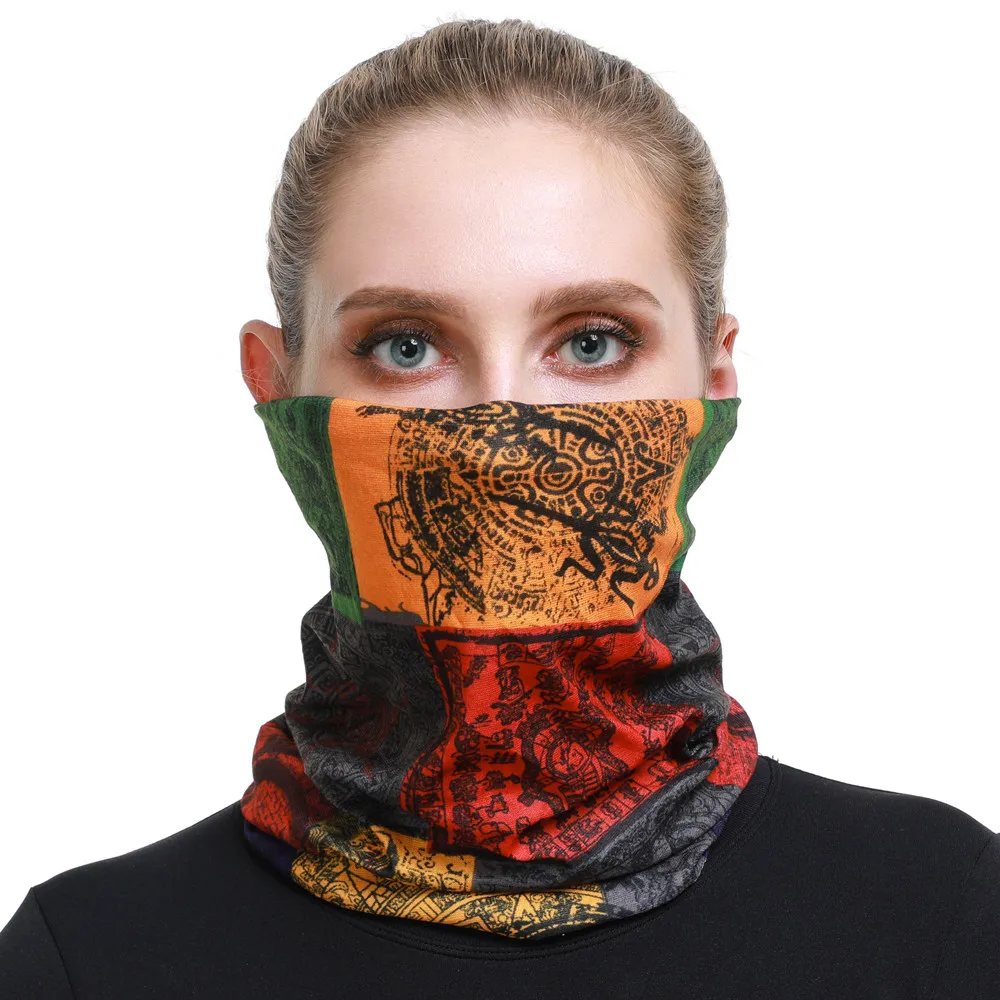 Bandana sans couture magique vintage pour hommes et femmes, masque de cyclisme rétro, écharpe de cou, cagoule de vélo, bande de sauna, conception de