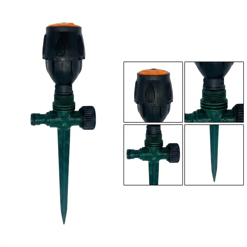 5 Pack Adjustable Aluminum Spike Sprinkler Head 360 Degree Rotation Garden Irrigation System For Lawn Flower Bed Watering Tool