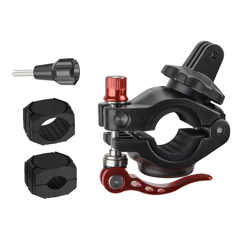 For Action4/GoPro12 Bicycle Clamp 360 Degree Rotating Multi-Tube for AirTag Multi-Function Portable Holder