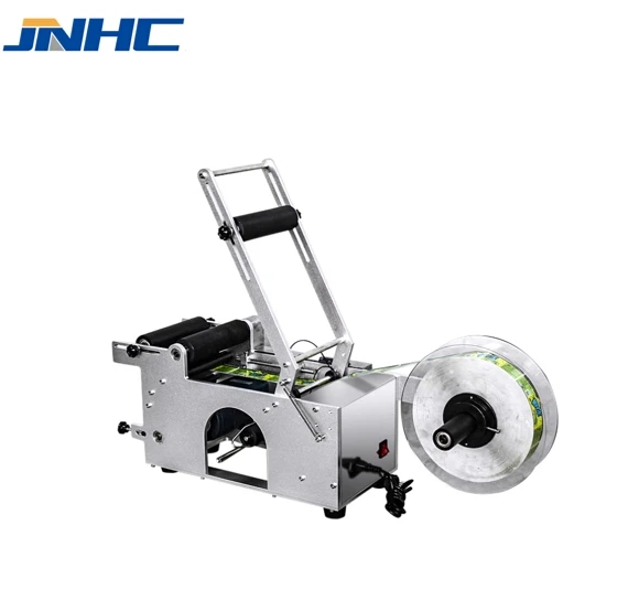 Manual Desktop Sticker Small Round Glass Vial Bottle Adhesive Label Semi Automatic Labeling Machine