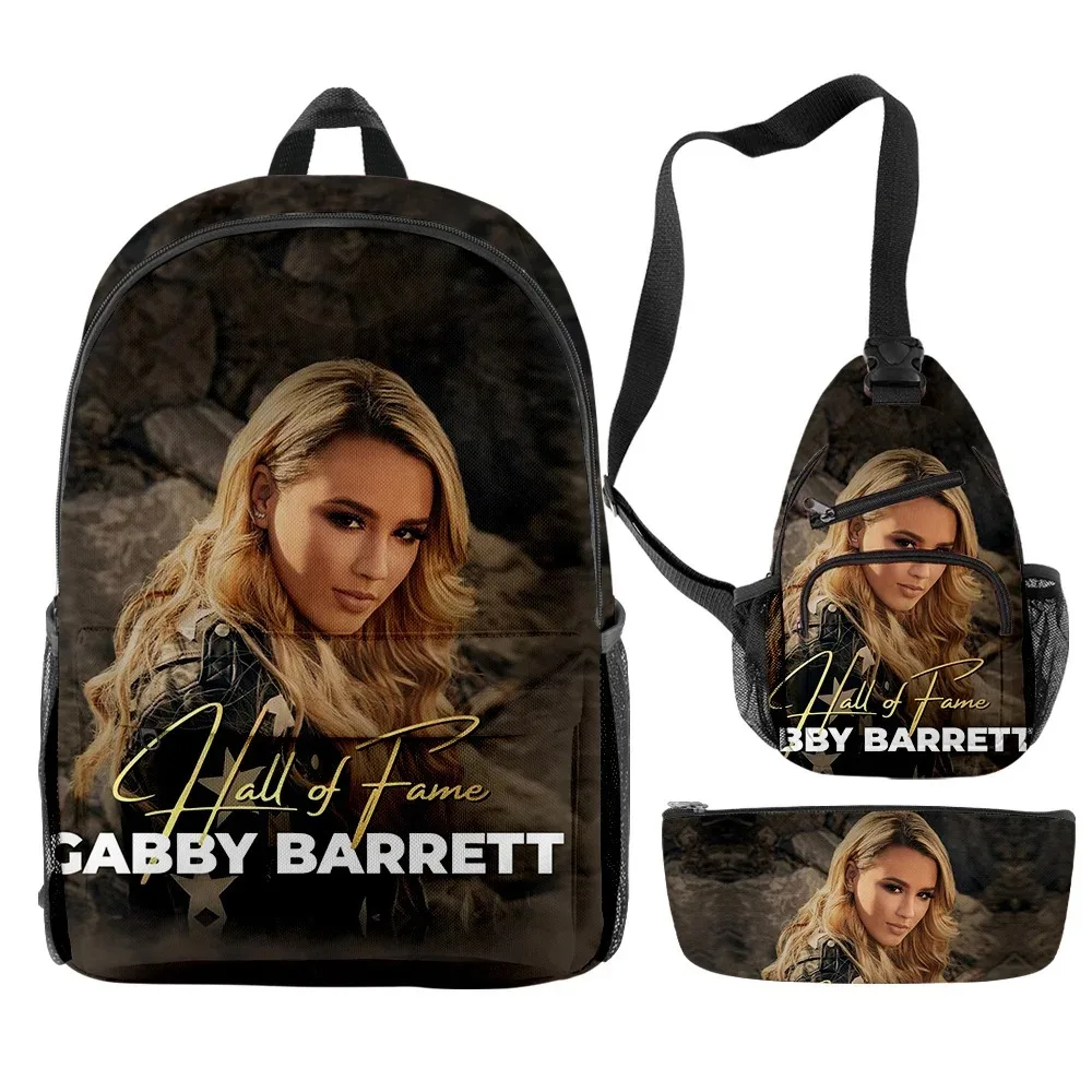 Gabby Barrett merch 3 pçs/set SACO Escolar de viagem SACO lápis Crossbody crossbagl terno Para crianas aldult 2024