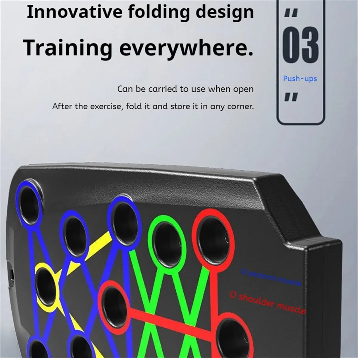 A10R Portable Foldable Push Up Board - Multi-Functional Fitness Tool for Comprehensive Core Workout