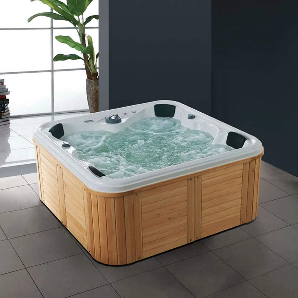 Modern Free Standing 4 Person Outdoor Whirlpool Spa Massage Bathtub