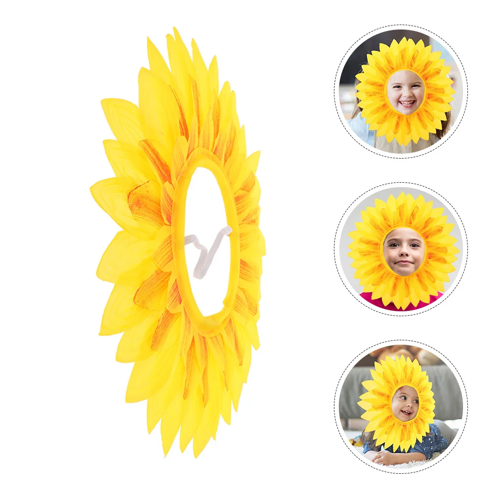 3 stücke Sonnenblumen Kopfbedeckungen Hut Kinder Blume Kostüm Sonnenblumen Haube Für Bühne Party Tanz Halloween Cosplay Prop Party Liefert