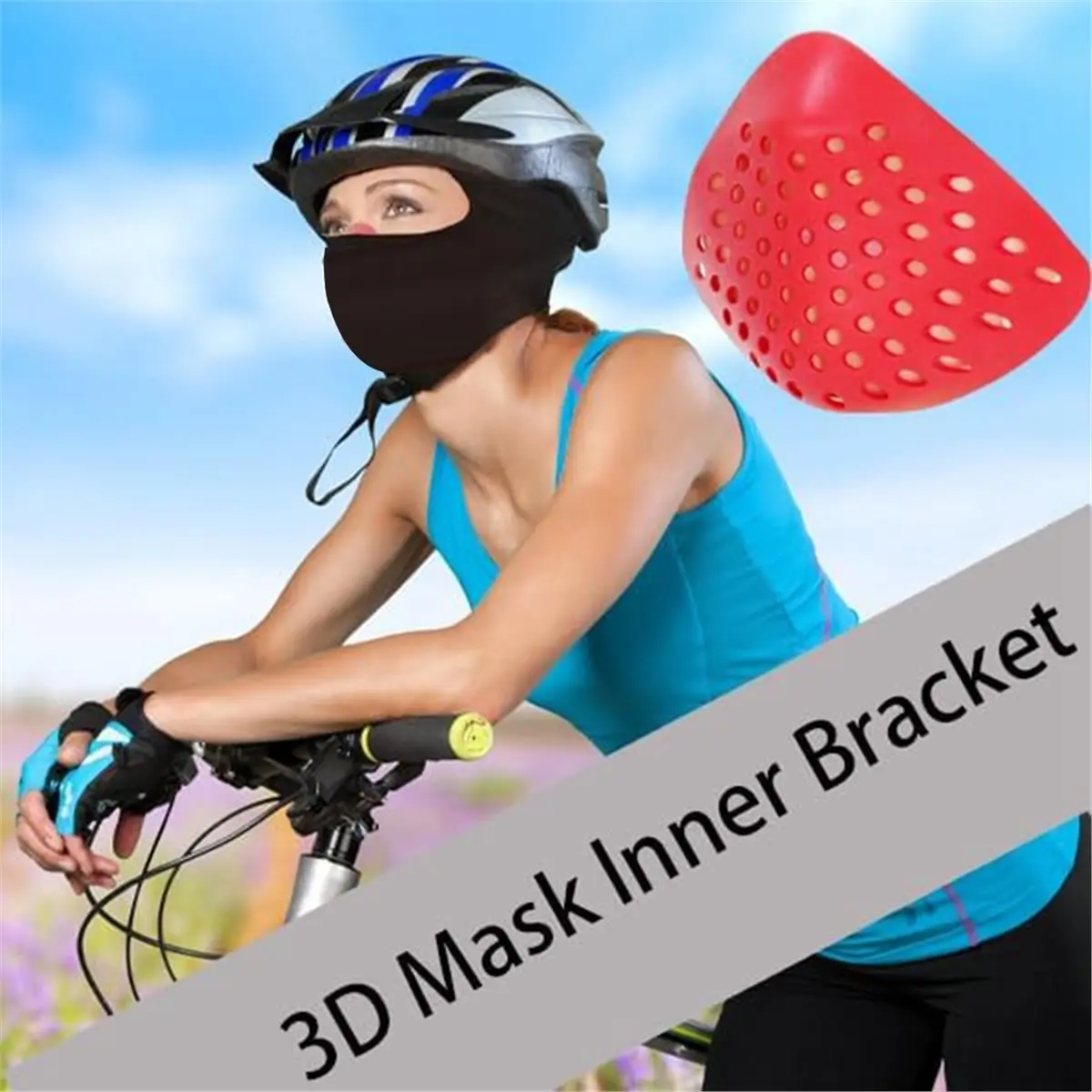 2026 Trend 4Pcs 3D Silicone Mask Inner Bracket,Halloween Silicone Face Shell,Mask Face Frame Support for Halloween Cosplay Black