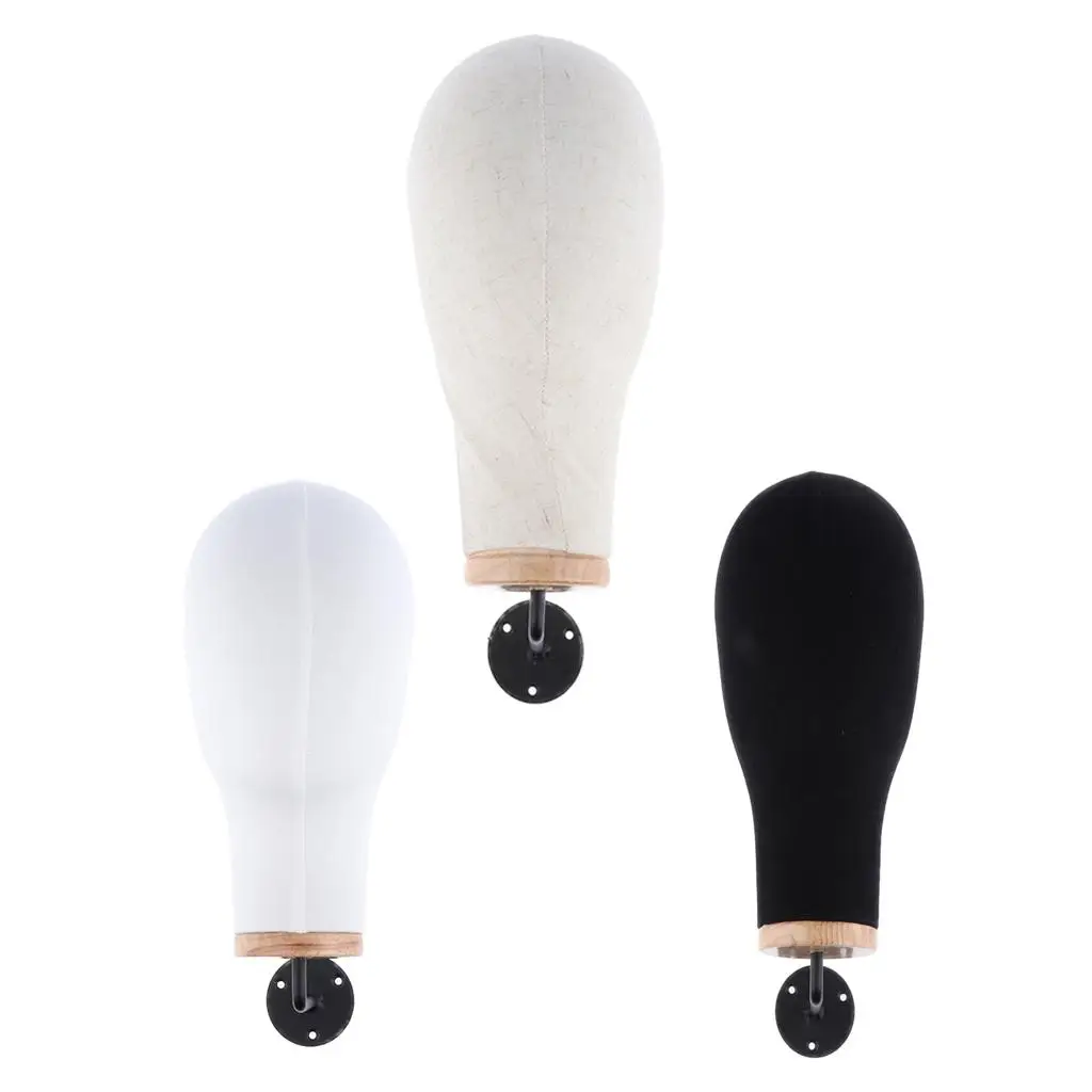21 Inch Wall Mounted Head Wig Hat Making Glasses Display Model Manikin with Screws Set Wig Making Mannequin Head