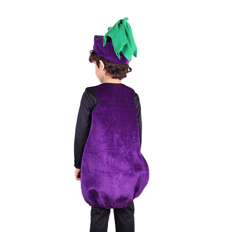 Kinderfruit Aubergine Kostuum Cosplay Voor De Feestdag