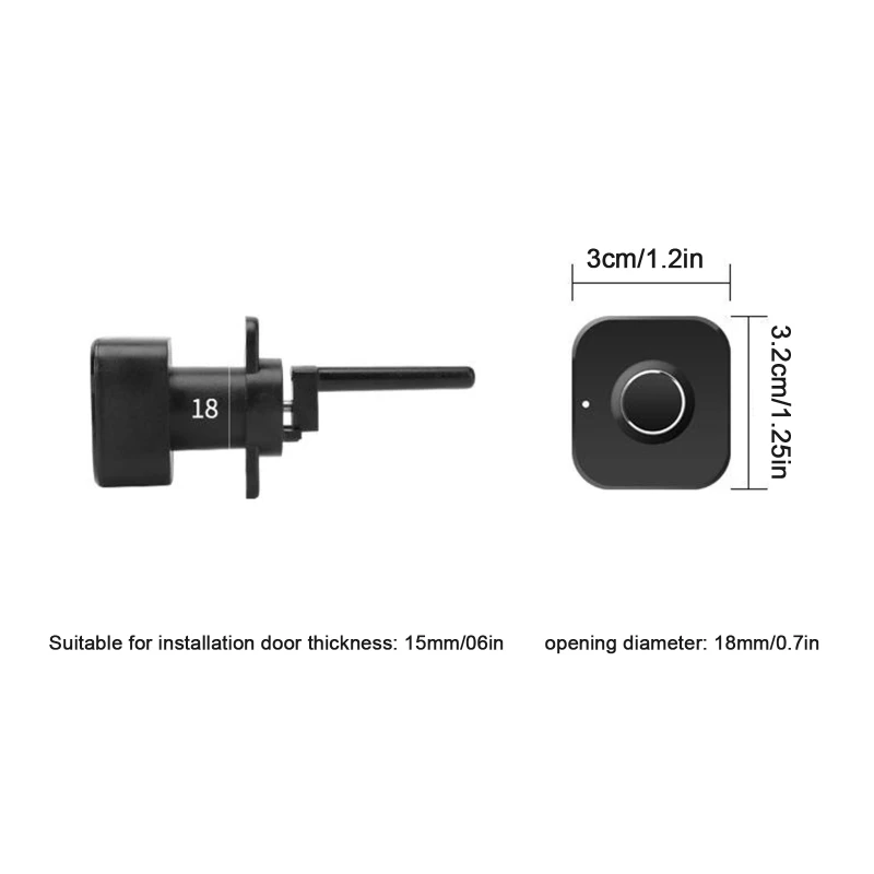 for Smart FINGERPRINT Cabinet Lock Biometric File Cabinet Lock Low Power Consump