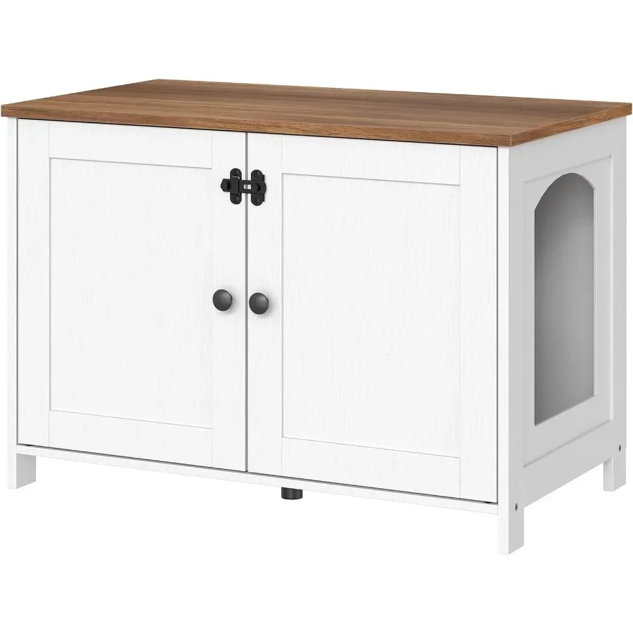 

Корпус для кошачьего туалета Мебель со съемным перегородкой для скрытого хранения Деревянный кошачий домик в качестве торцевой боковой вкладки