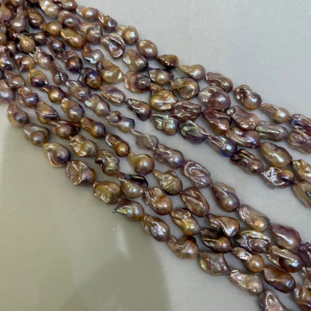 

Большие бусины из натурального барочного жемчуга в форме рыбьего хвоста для самостоятельного изготовления ожерелий, серег и украшений для женщин и мужчин, высококачественный фиолетовый жемчуг