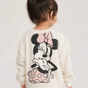 Giyim bebek Minnie Mouse hoodie uzun kollu üst ile bir yüksek yaka,, tişörtü sevimli küçük bir kız için giysi bahar ve sonbahar moda gevşek 2 yaşındaki bebek için en büyük giysi satışlarından 12'si, no. 4