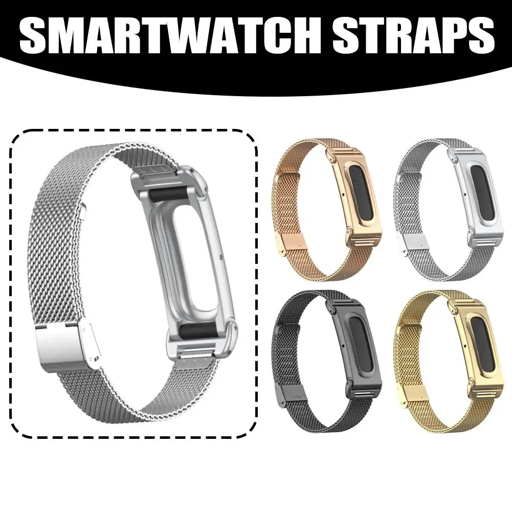 For Google Fitbit Air Strap Metal Watch Straps Anti Drop Lock Design Adjustable Wrist Band Comfortable Replacement Bracelet