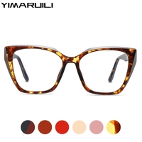 YIMARUILI New Fashion TR90 Butterfly Glasses Retro Blue Light Blocking Optical Prescription Cat Eye Eyeglasses Frame Women 87216