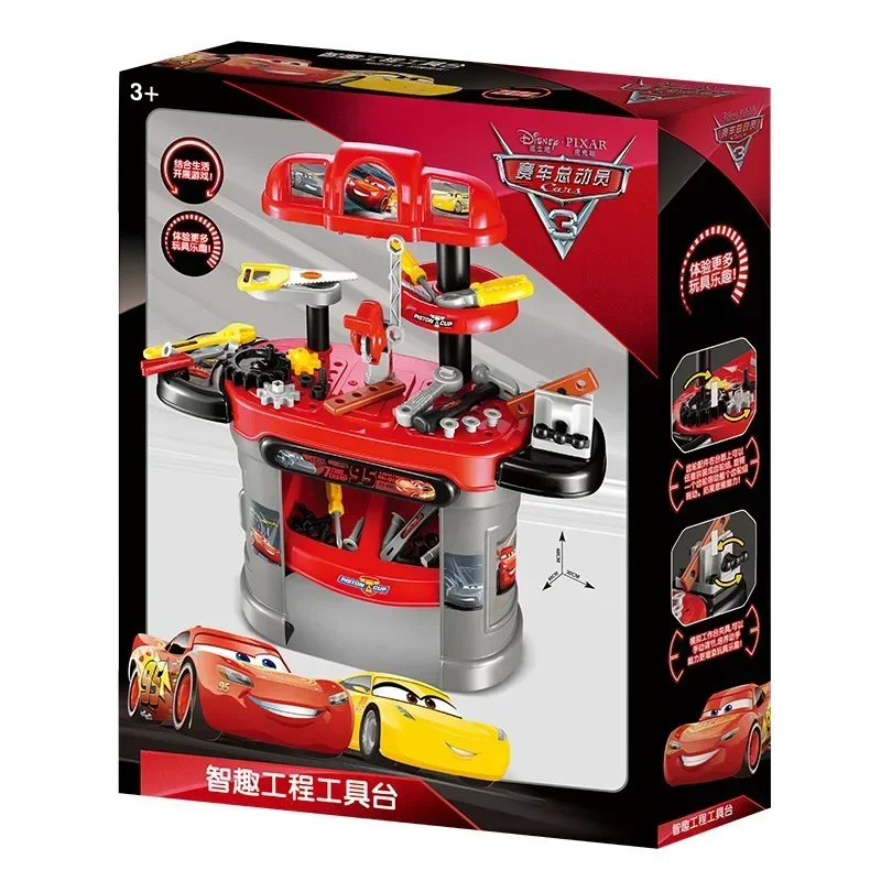 [Disney]Cars Lightning McQueen Kinder-Werkzeugkasten-Spielzeugset, Spielhaus-Set, Simulation Wartungswerkzeug, Spielzeug für Jungen, Geburtstagsgeschenk