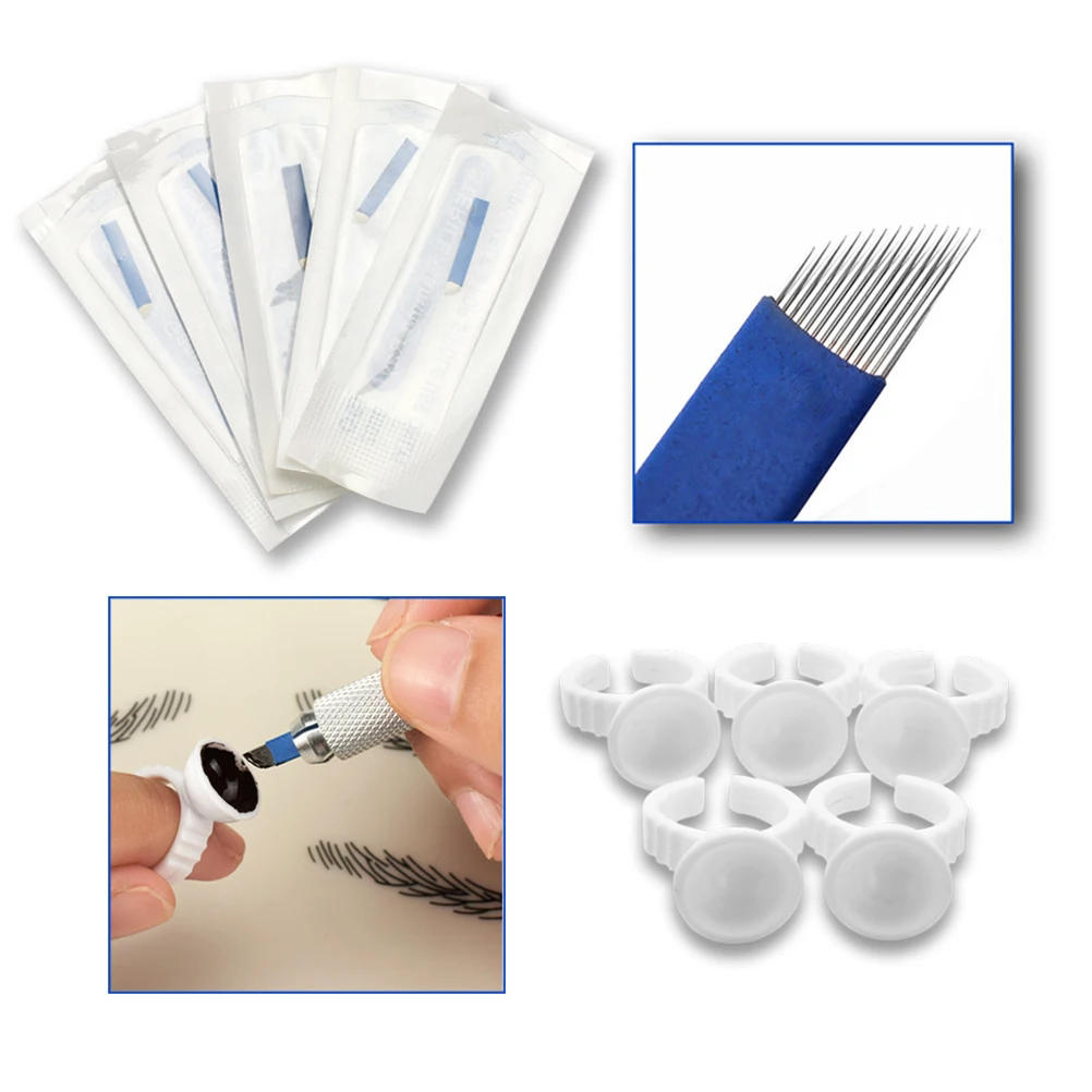 

Eyebrow Microblading Kit Pen Pigment Rings Eyebrow Practice Skin Eyebrow Blades Permanent Eyebrow Tool (Red WMTZ0072_05)