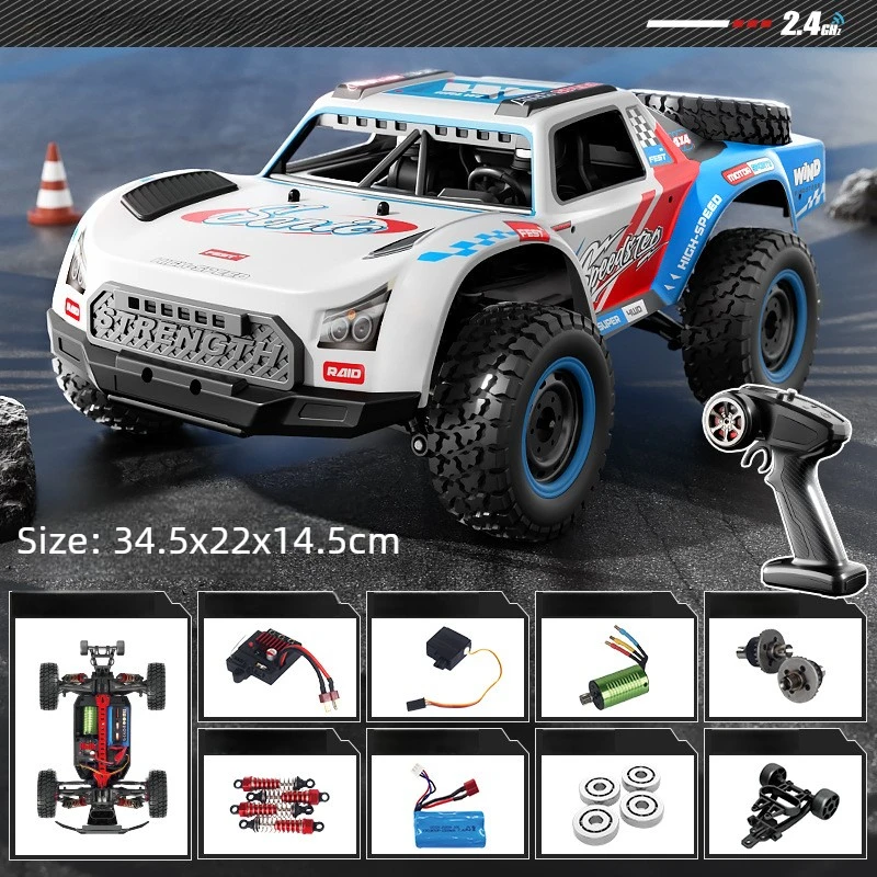 1/16 Brushless Remote Control Off-Road Vehicle 4WD Full Scale High-Speed ​​Short Truck Model Remote Control Climbing Car Toy