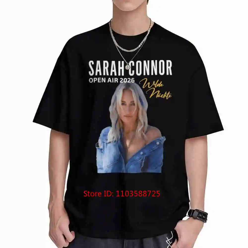 Sarah Connor Wilde Nachte Concert Tour 2026 Short Sleeve Tee 100% Cotton T-Shirt