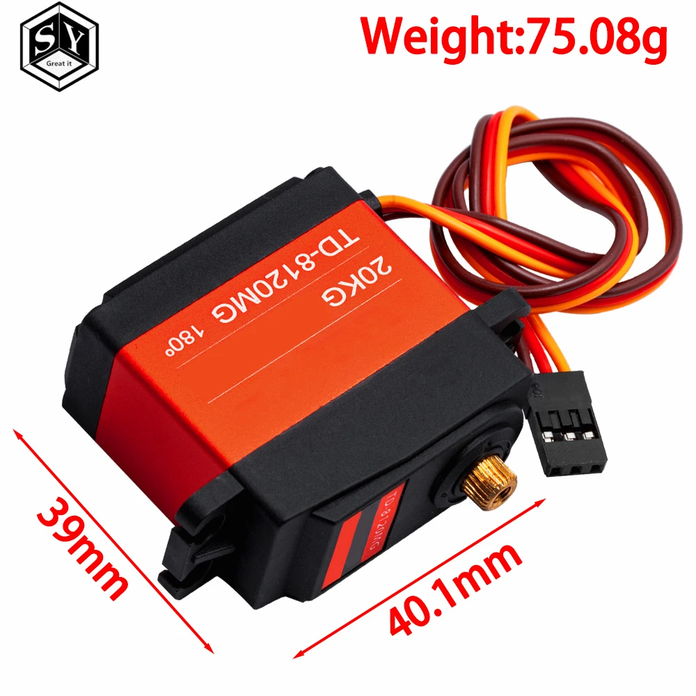 TD-8120MG مقاوم للماء المعادن والعتاد أجهزة رقمية مع 20 كجم عزم دوران عالية 180 زاوية ل جهاز التحكم عن بعد سيارة نموذج سيارة