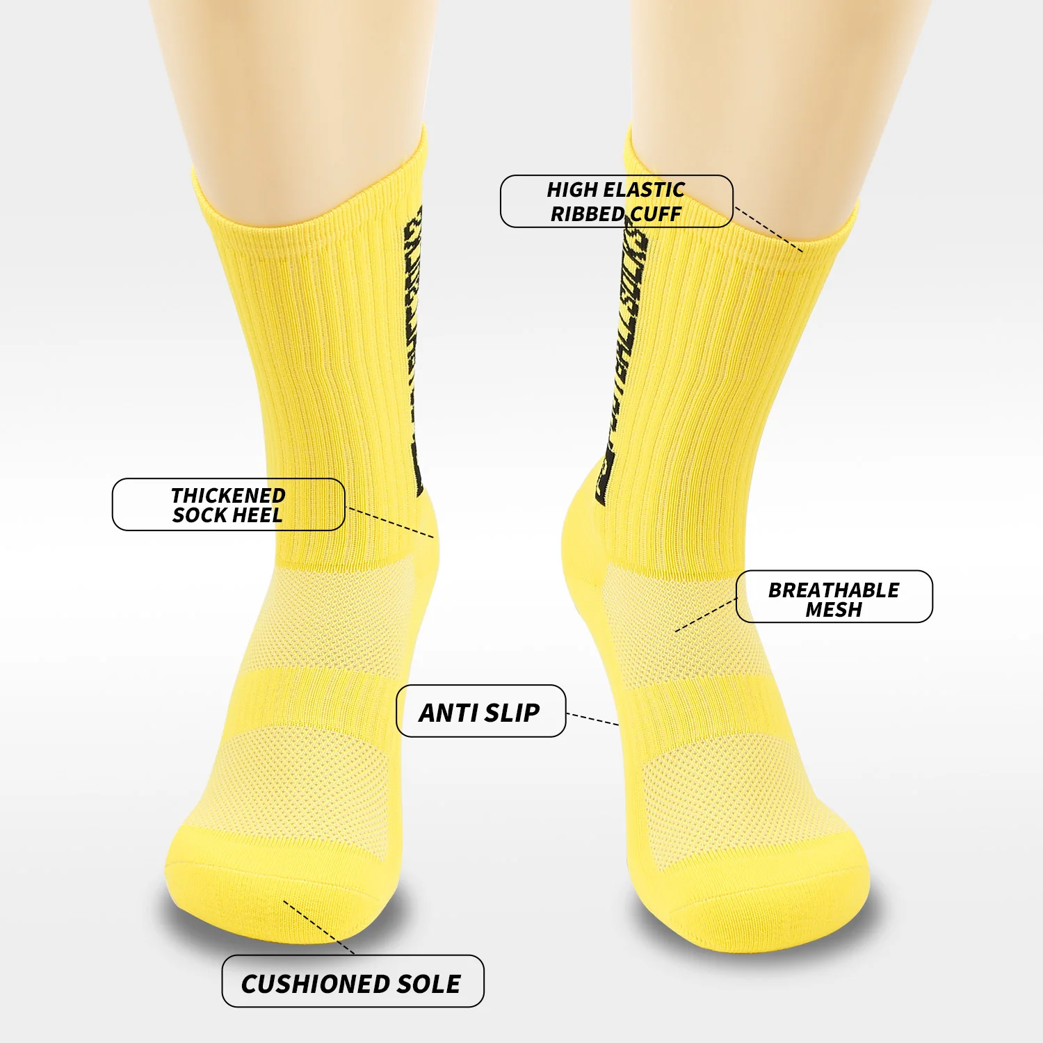 Calcetines de fútbol antideslizantes para hombre y mujer, medias redondas de silicona con agarre de ventosa, Ideal para deportes, béisbol y Rugby,