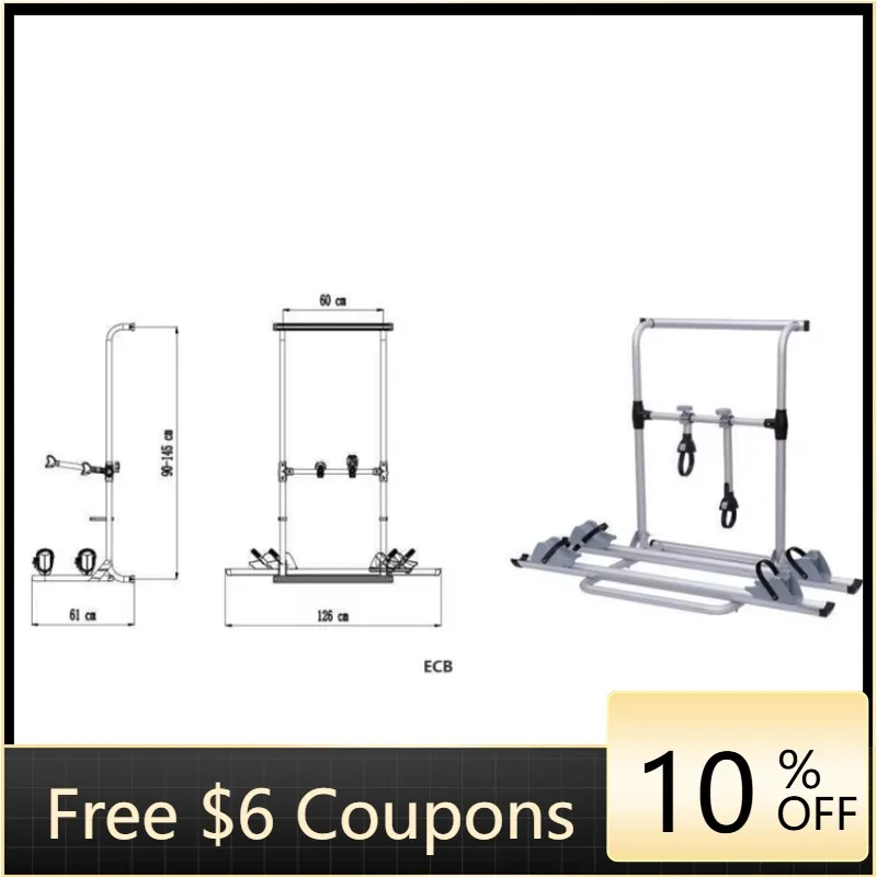 

STLF Wholesale RV-ECB Rv Bicycle Car Rack Aluminum Alloy Motorhome Bicycle Rack with E-bike caravan Bicycle Rack