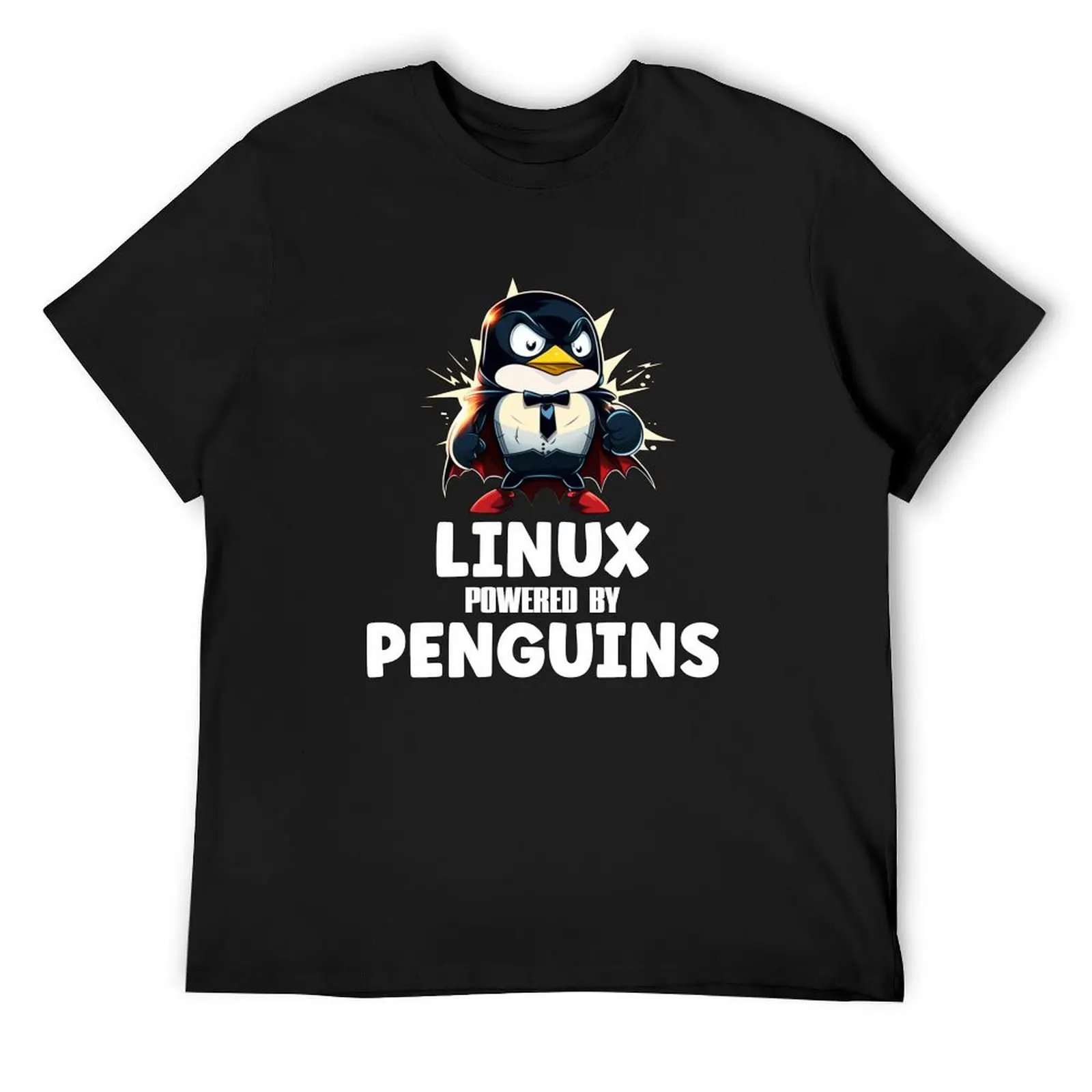 

Linux Powered By Penguins T-Shirt anime shirt rapper graphic tees T-shirts man cute clothes mens graphic t-shirts pack