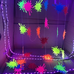 Neon Party Decoration Glow in The Dark Supplies Fluorescent Party Supply Birthday Wedding 80s Disco Hip Hop Party Decorations