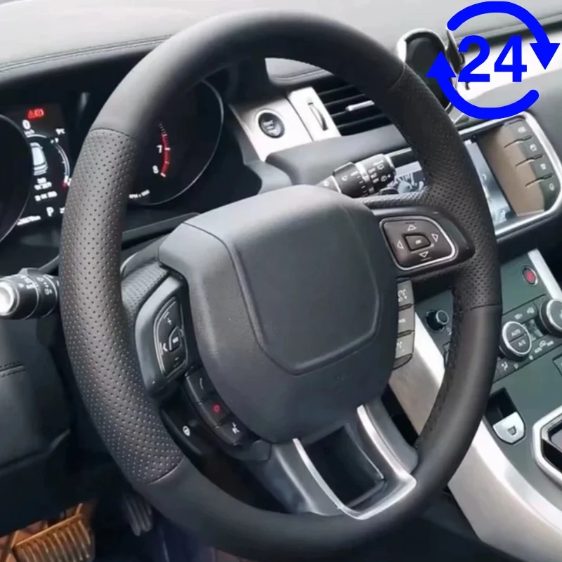 

Hand stitched Steering Wheel Cover Made Of Genuine Leather For Land Rover Range Rover Evoque Coupe Convertible 2011 2012-2019