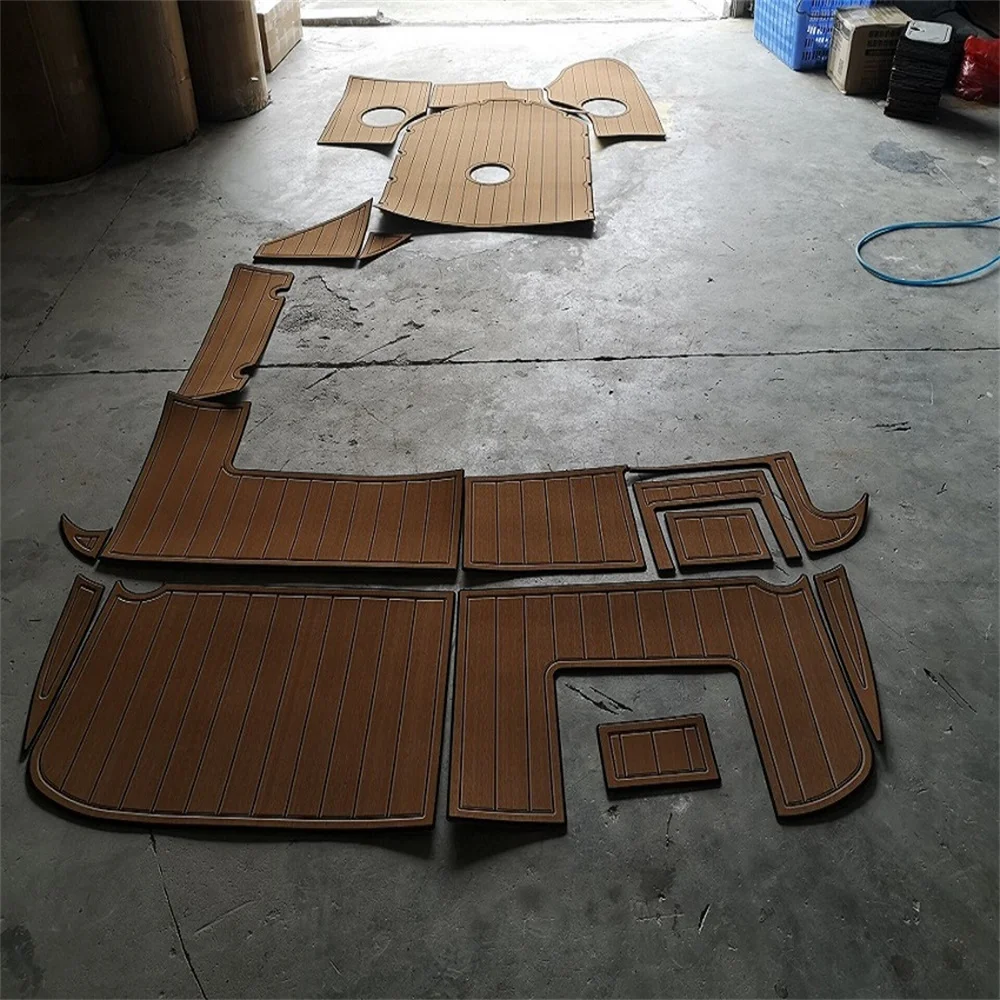 2004 Rinker 232 Swim Platform Cockpit Pad Boat EVA Foam Faux Teak Deck Floor Mat