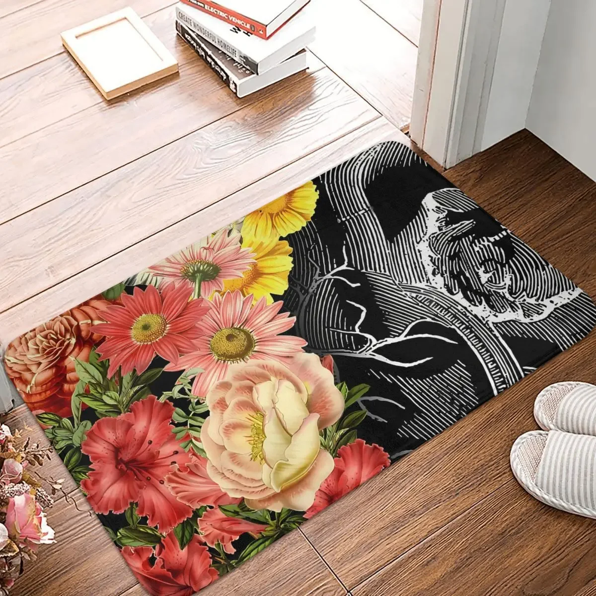 Non-slip Doormat Flower Heart Spring By Tobe Fonseca Carpet Living Room Bedroom Mat Prayer Flannel Decor